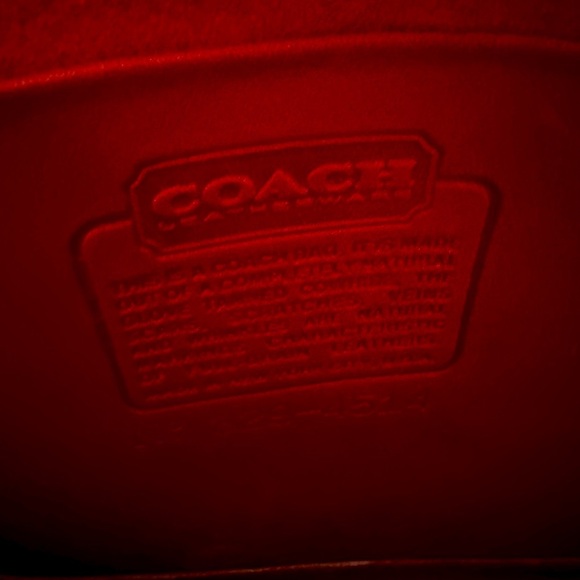 Coach- Vintage Red Slim Handle Clutch - Picture 6 of 7